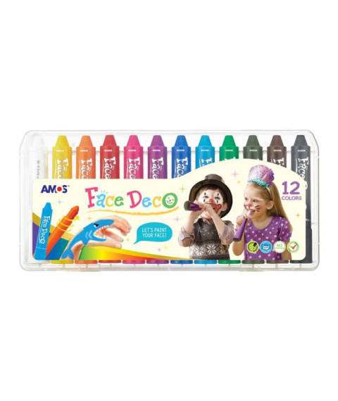 Amos, Face Deco. Cariocă pentru față, 12 culori